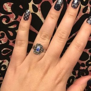 Blue and White Tile Ring